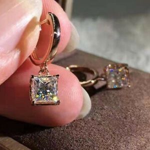 New 18k Rose Gold plated Drop Earrings Women Jewelry A Pair